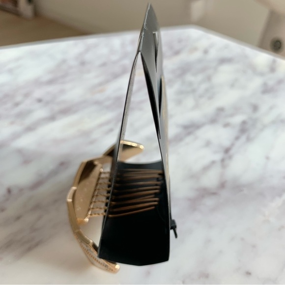 ? Kitsch Marble Stone Gold Diamond Shape Bun Pin Hair Comb main image 5